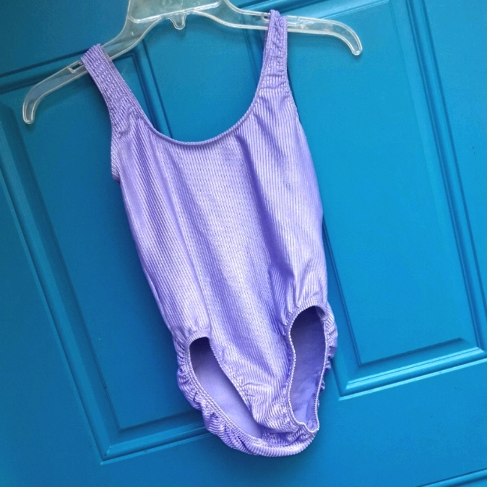 High Waist Spandex Leotard Exercise Dance Vintage